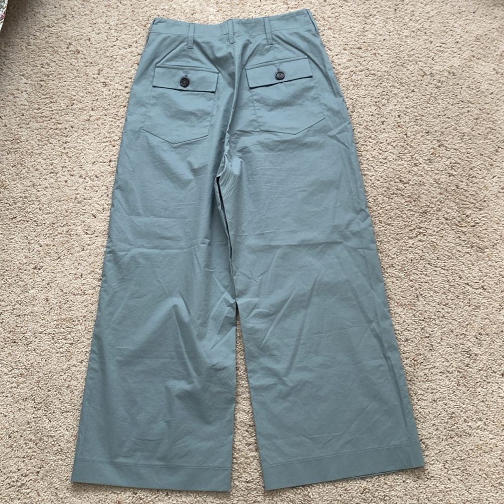 Paul Smith Sage Green High Waisted Wide Leg Pants. UK Size 42.
